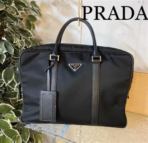 【プラダ メンズ】ナイロン＆レザー ブリーフケース｜PRADA